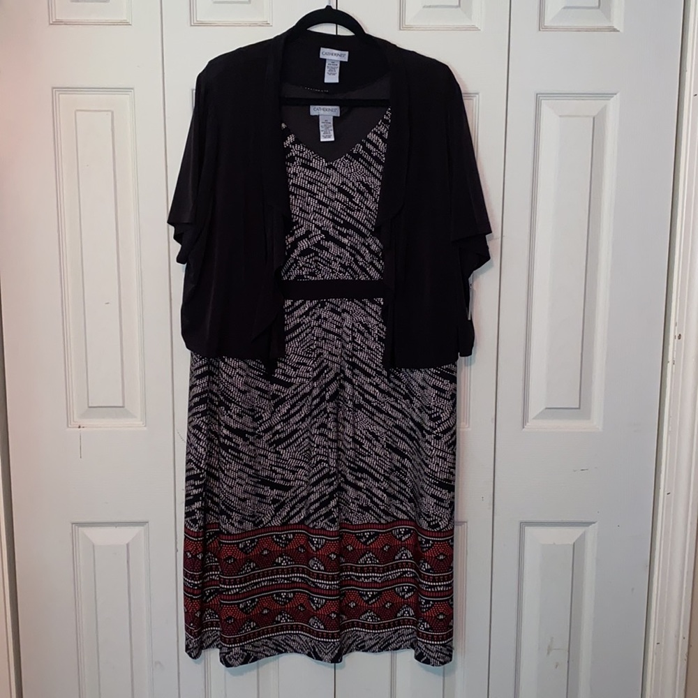 Catherines 2X (22/24) dress & draping bolero NWT
